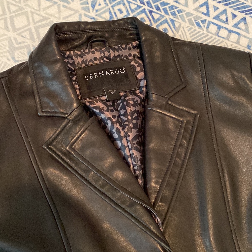 Bernardo Black Leather Jacket - image 2